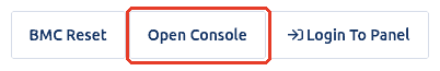 Open Console button on the dedicated server page